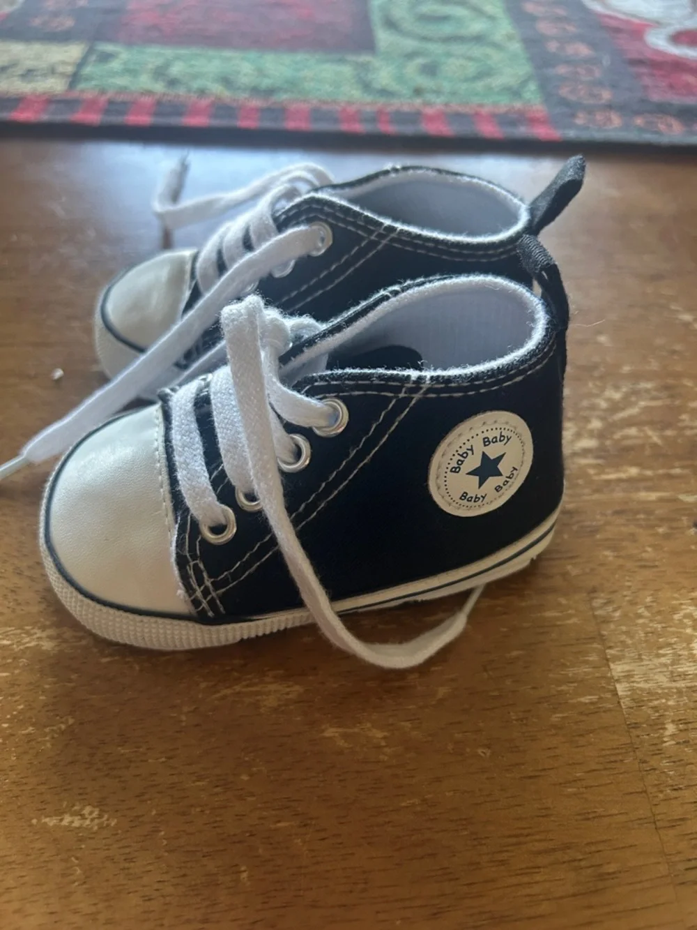 Converse Kids Black and White Mini Canvas Sneakers
